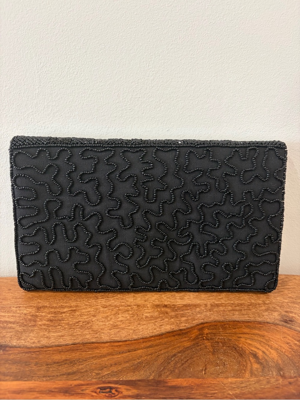 Lulus Black Beaded Clutch - Picture 6 of 10